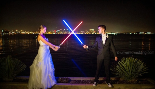 En el lado positivo: cómo fue la boda al estilo de "Star Wars"