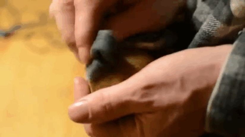 En Japón, llegaron a la tierra: las bolas japonesas pulidas del suelo a un brillo perfecto