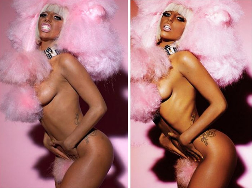 Engaño sólido: 25 fotos de estrellas antes y después de photoshop