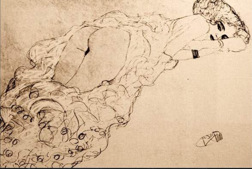 Escandalosos dibujos eróticos de Gustav Klimt