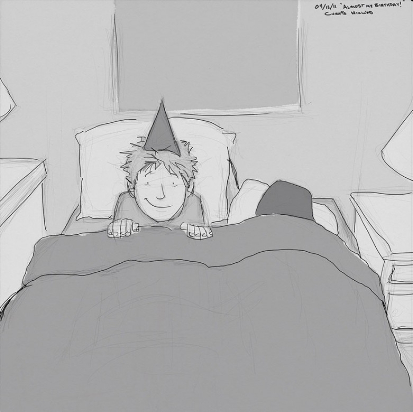 Esposo creó 365 dibujos sobre cada día que pasó con su amada esposa