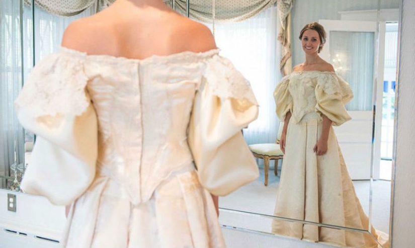 Esta novia es la undécima de su familia en usar este vestido de novia de 120 años