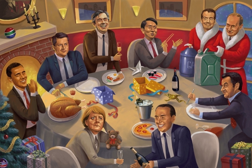 Este mundo loco en los dibujos irónicos del ilustrador Dmitry Korotchenko