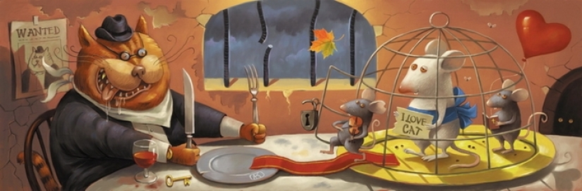 Este mundo loco en los dibujos irónicos del ilustrador Dmitry Korotchenko