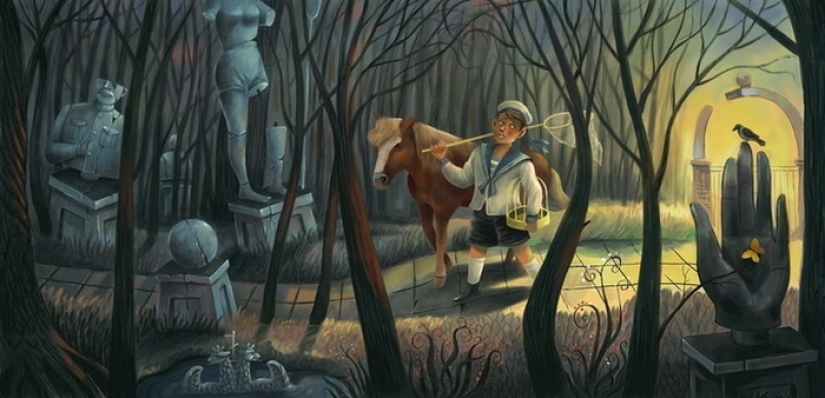 Este mundo loco en los dibujos irónicos del ilustrador Dmitry Korotchenko