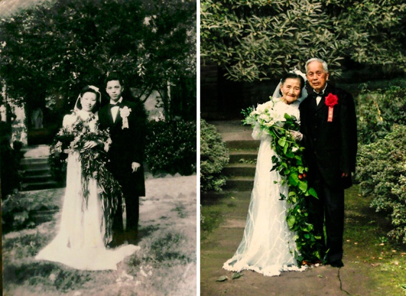 Eternal love: married couples reshoot their old photos after many years Eternal love: married couples reshoot their old photos after many years