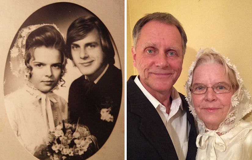 Eternal love: married couples reshoot their old photos after many years Eternal love: married couples reshoot their old photos after many years