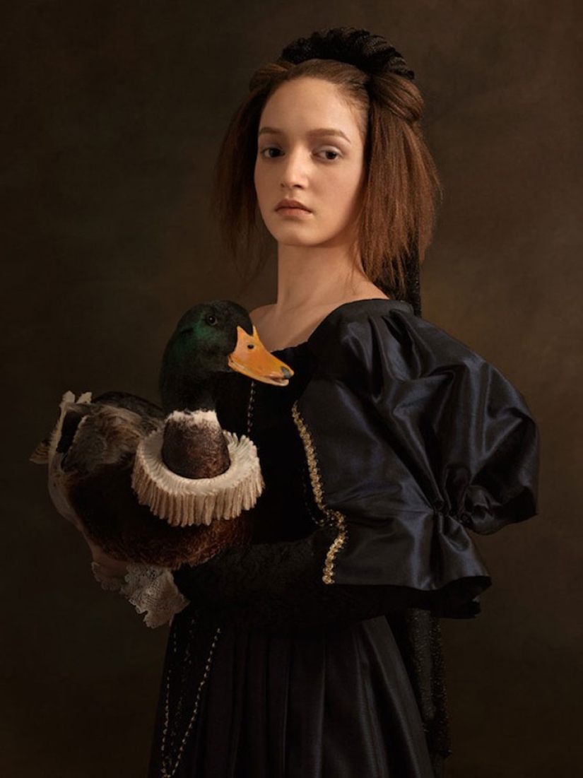 Exquisite photo portraits of gorgeous women made in the spirit of Flemish painting