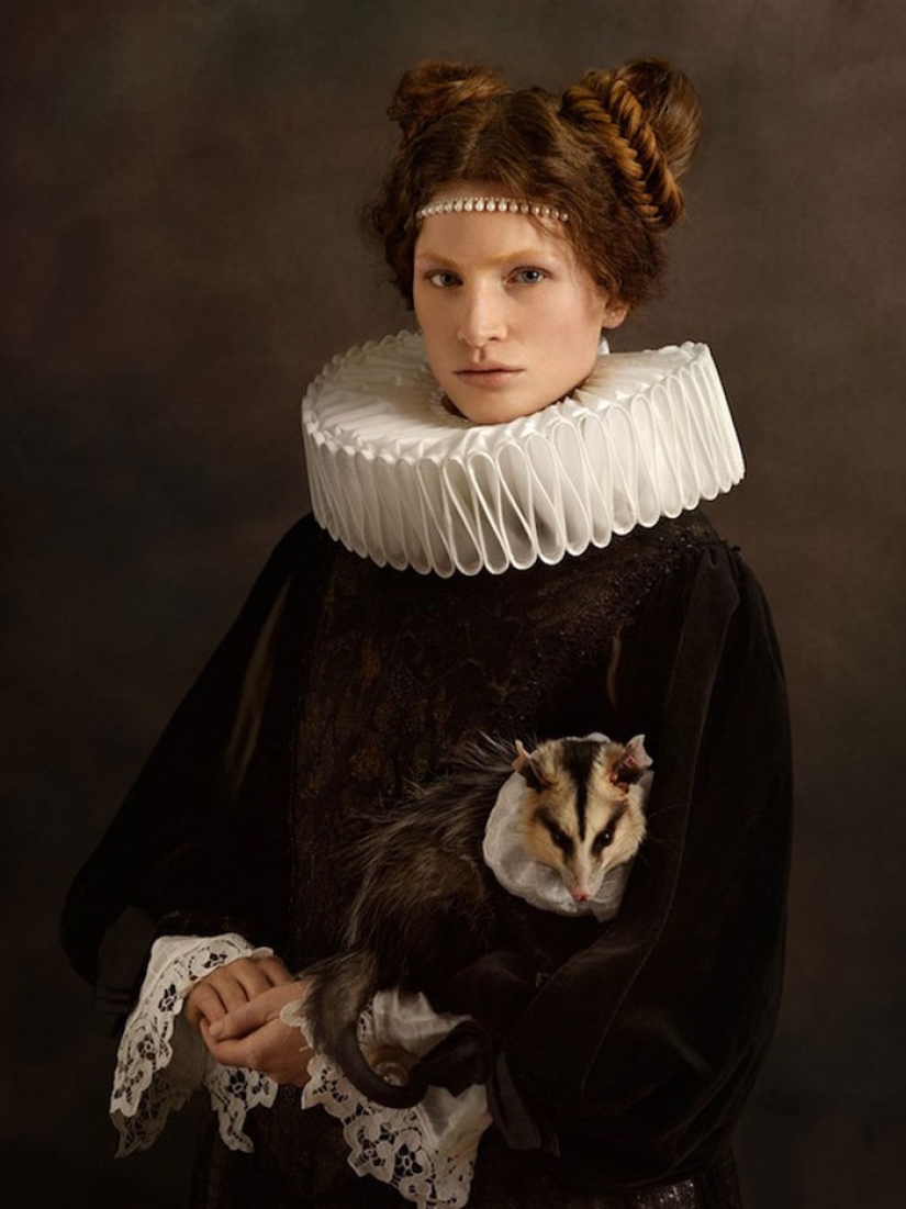 Exquisite photo portraits of gorgeous women made in the spirit of Flemish painting