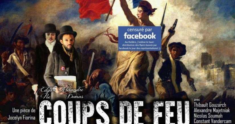 Facebook blocked Delacroix's painting for bare breasts Facebook blocked Delacroix's painting for bare breasts