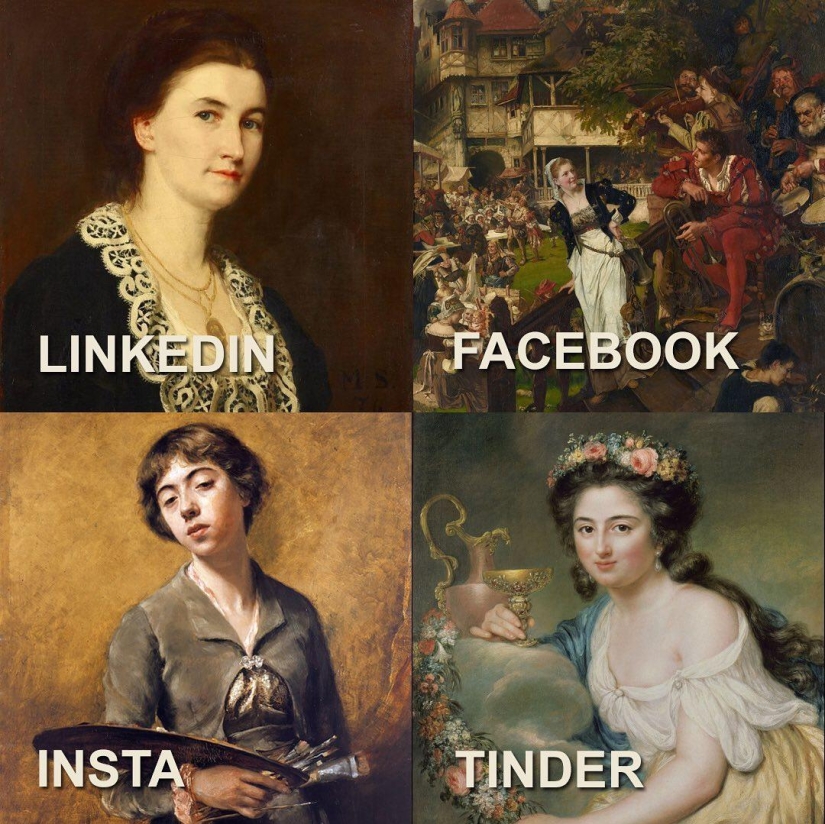 Facebook Facebook Instagram Instagram y Tinder: Cómo se ven las personas en diferentes redes sociales: todos comparan sus fotos en LinkedIn, Facebook, Instagram y Tinder Facebook Facebook Instagram Instagram y Tinder: Cómo se ven las personas en diferentes redes sociales: todos comparan sus fotos en LinkedIn, Facebook, Instagram y Tinder