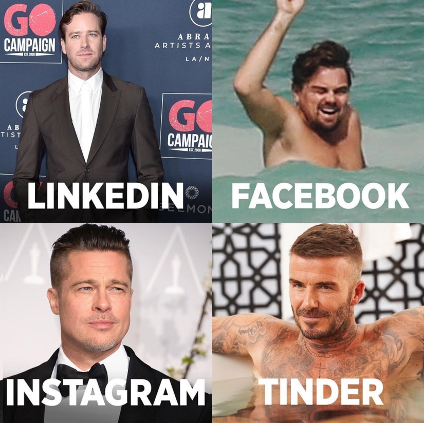 Facebook Facebook Instagram Instagram y Tinder: Cómo se ven las personas en diferentes redes sociales: todos comparan sus fotos en LinkedIn, Facebook, Instagram y Tinder Facebook Facebook Instagram Instagram y Tinder: Cómo se ven las personas en diferentes redes sociales: todos comparan sus fotos en LinkedIn, Facebook, Instagram y Tinder