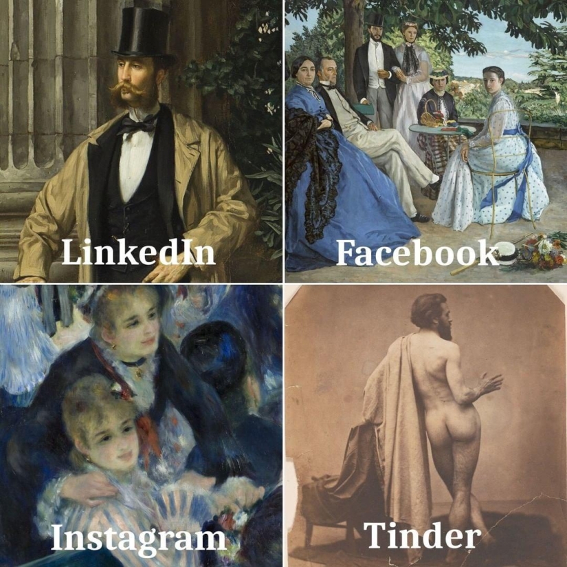 Facebook Instagram and Tinder: How people look on different social networks: everyone compares their photos on LinkedIn, Facebook, Instagram and Tinder