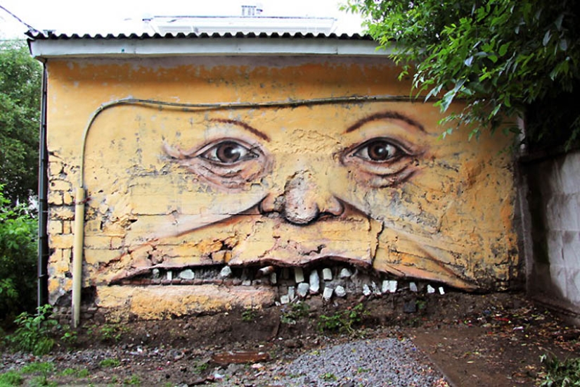 Faces on buildings by Nikita Nomerz Faces on buildings by Nikita Nomerz
