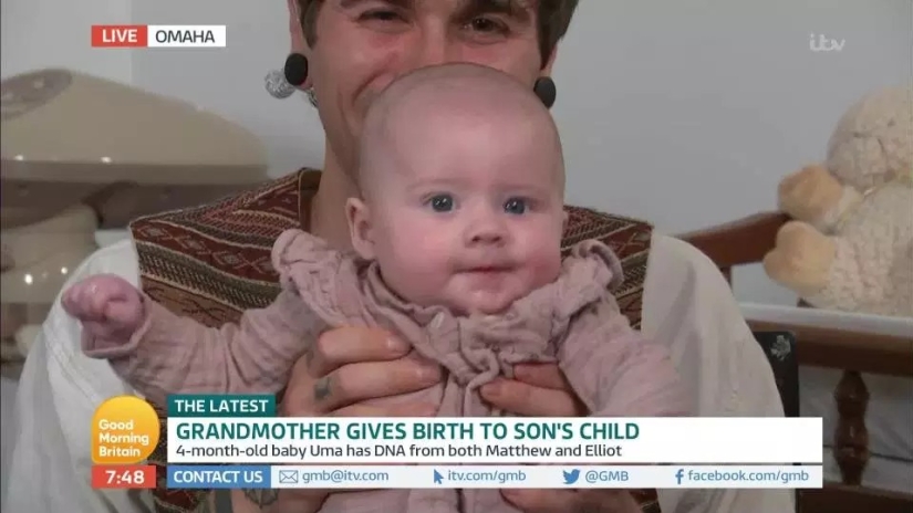 Family breakdown: A 61-year-old American woman carried and gave birth to a child for her gay son and his boyfriend