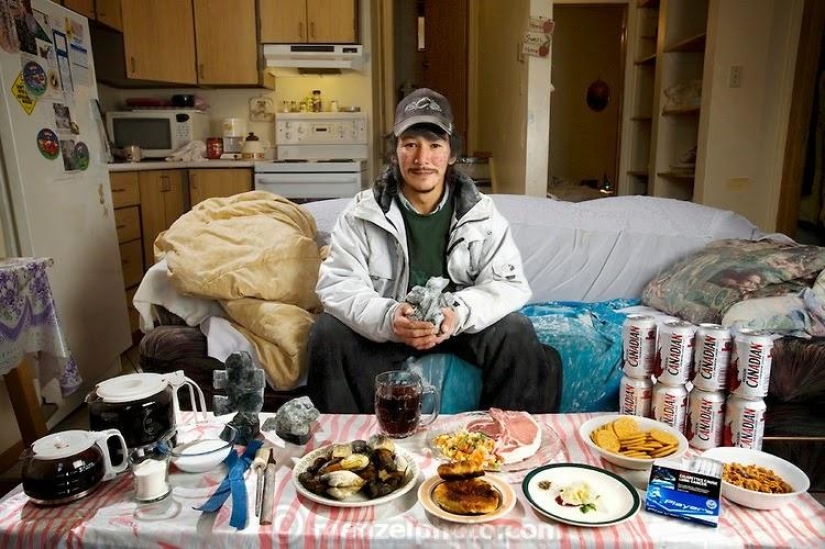 Fascinante proyecto: Lo que la gente come en diferentes países