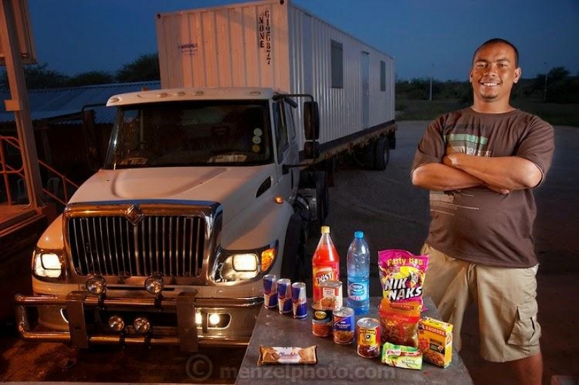 Fascinante proyecto: Lo que la gente come en diferentes países