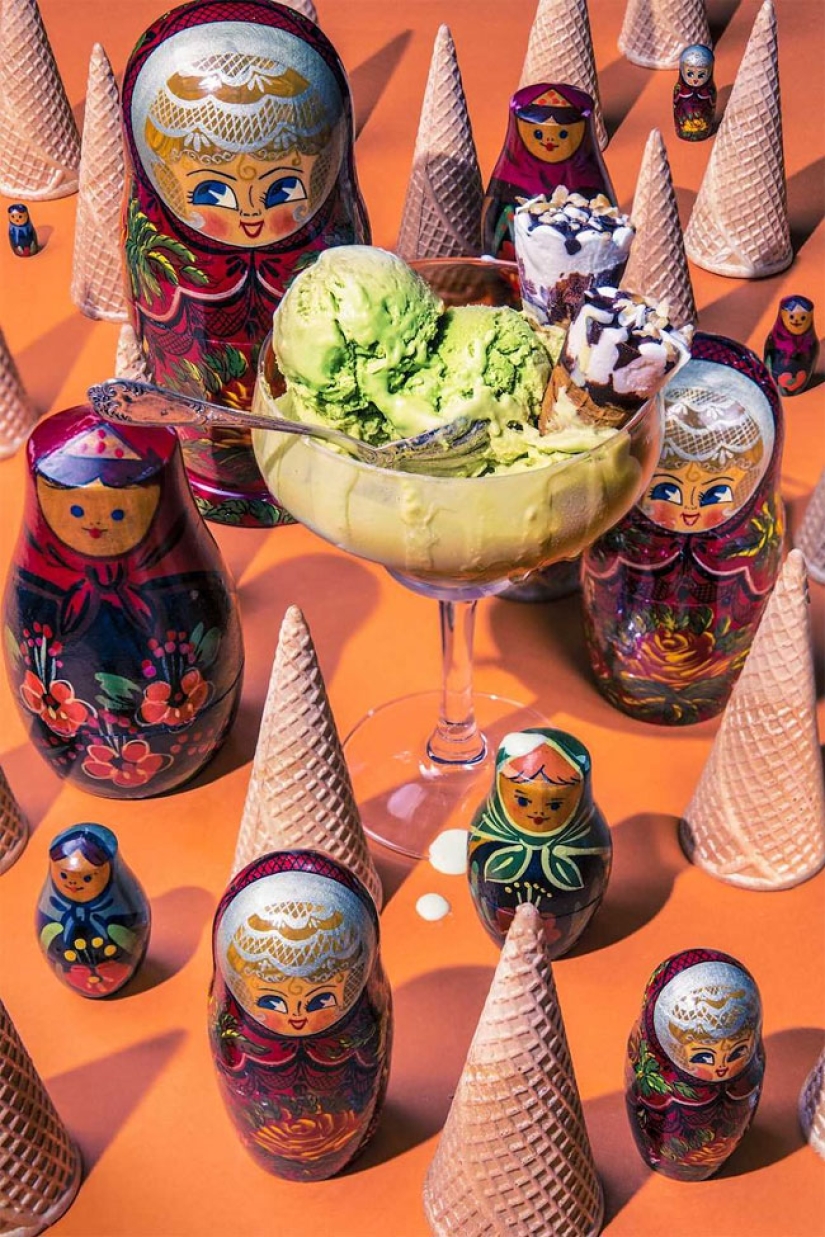 Favorite food of Putin and other powerful people in Dan Bannino's photo project