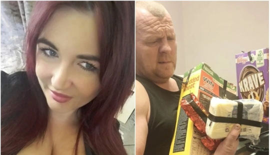 Fed up: a woman taped all the goodies in the house with duct tape so that her husband wouldn't eat them Fed up: a woman taped all the goodies in the house with duct tape so that her husband wouldn't eat them