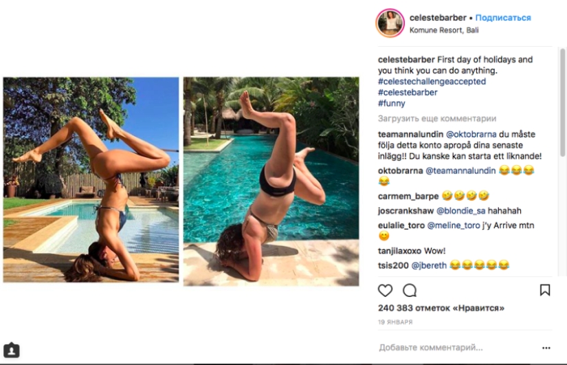 Find five differences: 3 million subscribers are delighted with the comedienne's parodies