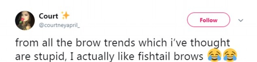 Fish tail instead of eyebrows: a new and too sophisticated trend on Instagram