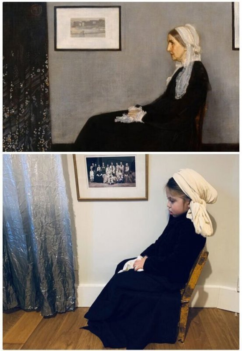 Flash mob en cuarentena: los usuarios de Twitter "repiten" obras de arte