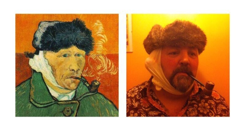 Flash mob en cuarentena: los usuarios de Twitter "repiten" obras de arte