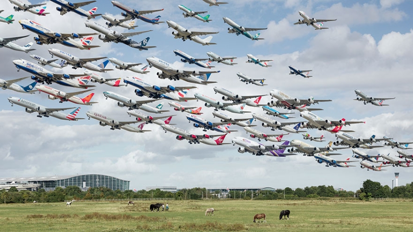 Flocks of iron birds: what traffic flows look like at airports around the world