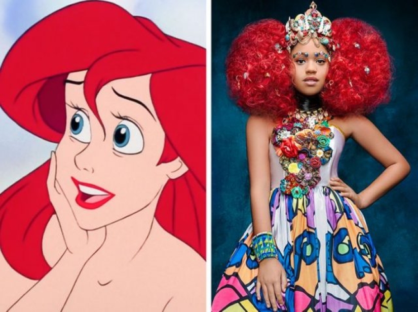 Fotógrafos se unieron a un peluquero para crear 14 fotos que muestran a niñas negras como princesas de Disney