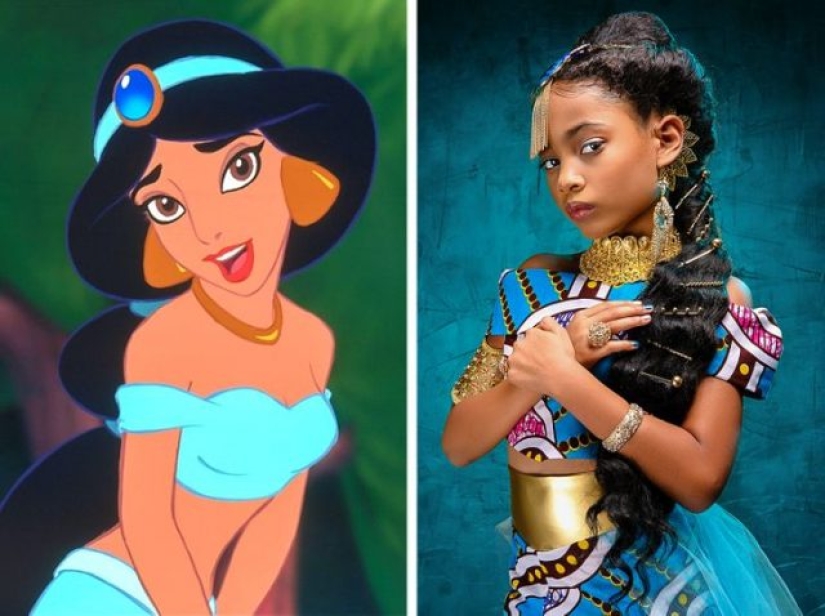 Fotógrafos se unieron a un peluquero para crear 14 fotos que muestran a niñas negras como princesas de Disney