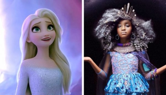 Fotógrafos se unieron a un peluquero para crear 14 fotos que muestran a niñas negras como princesas de Disney