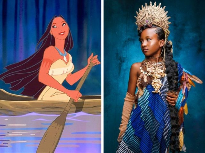 Fotógrafos se unieron a un peluquero para crear 14 fotos que muestran a niñas negras como princesas de Disney