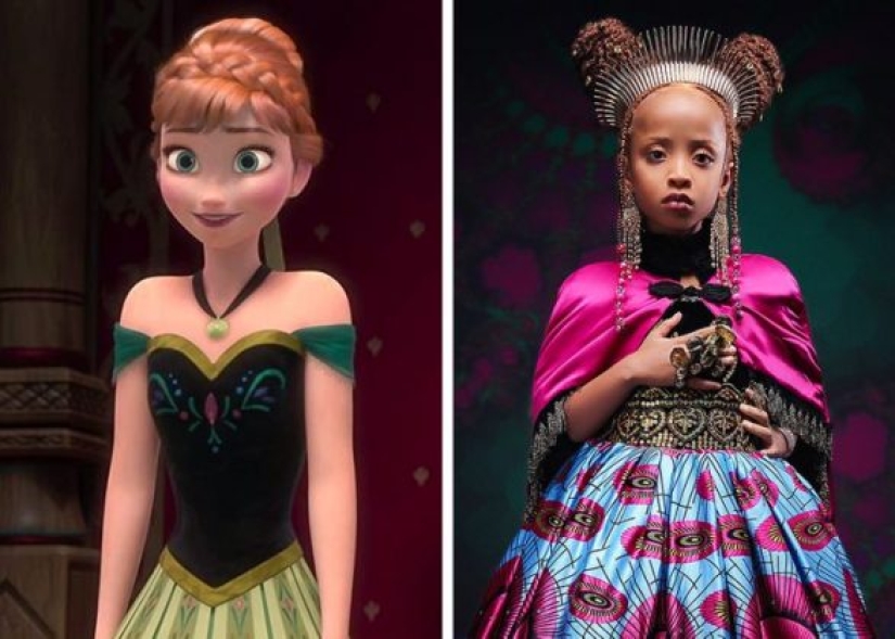Fotógrafos se unieron a un peluquero para crear 14 fotos que muestran a niñas negras como princesas de Disney