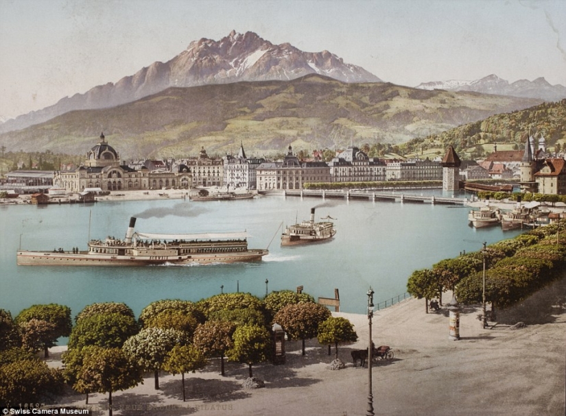 Fotos en color de lugares turísticos populares tomadas hace más de 100 años
