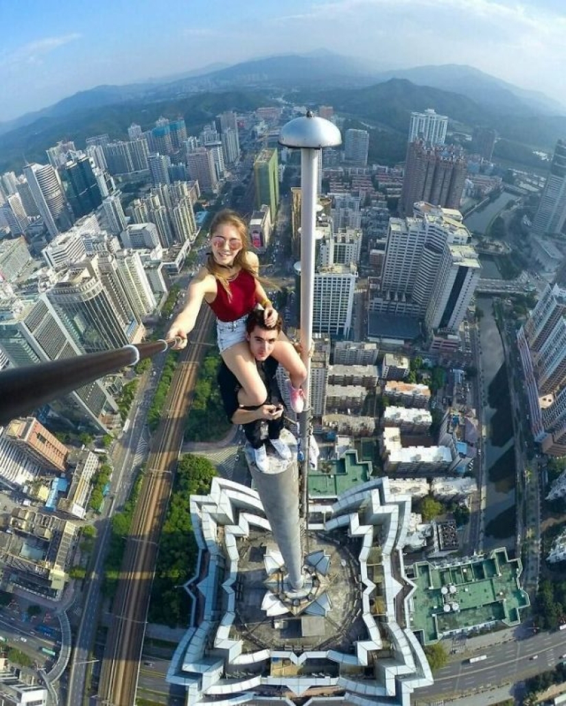 Frightening photos of great heights