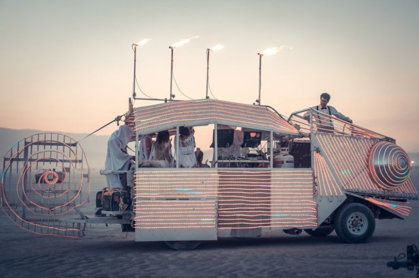 Futuristic wedding at Burning Man Festival