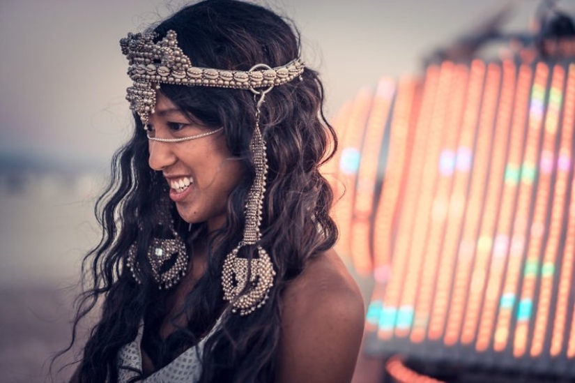 Futuristic wedding at Burning Man Festival