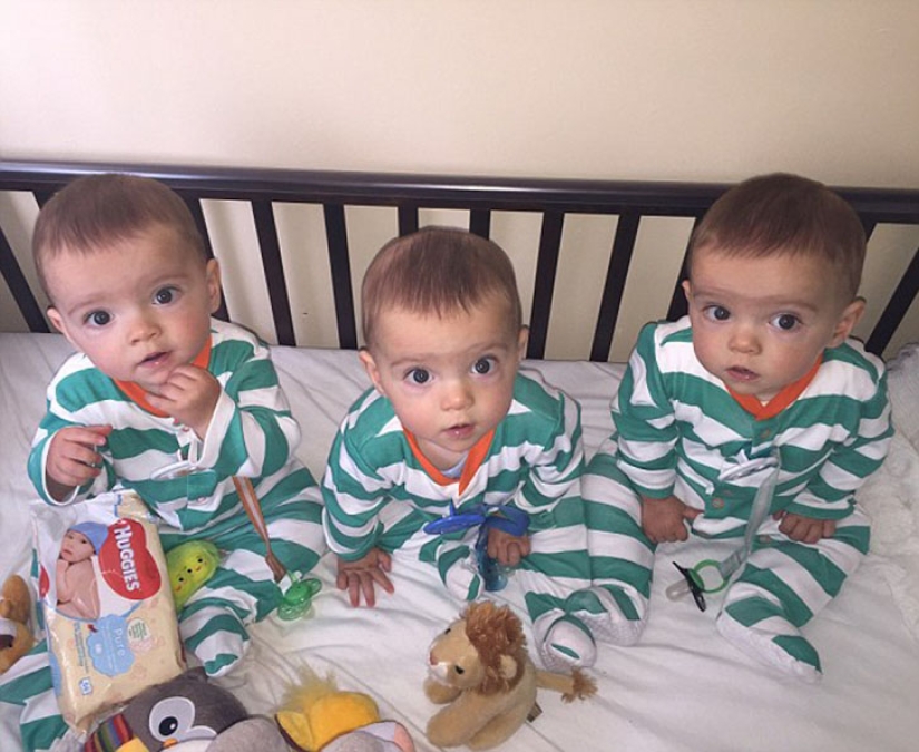 Genetic photocopy: British triplets who are distinguished only by their own mother Genetic photocopy: British triplets who are distinguished only by their own mother