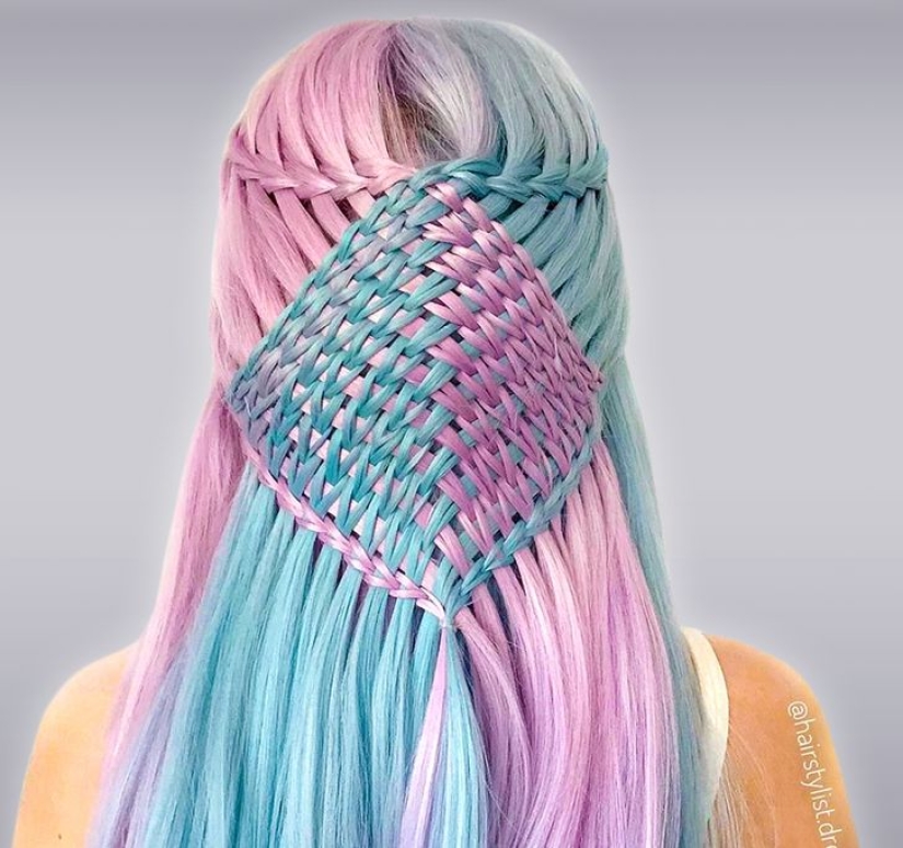 German girl creates mesmerizing hairstyles similar to crochet patterns German girl creates mesmerizing hairstyles similar to crochet patterns