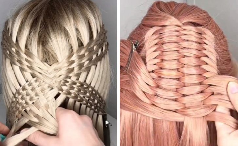 German girl creates mesmerizing hairstyles similar to crochet patterns German girl creates mesmerizing hairstyles similar to crochet patterns