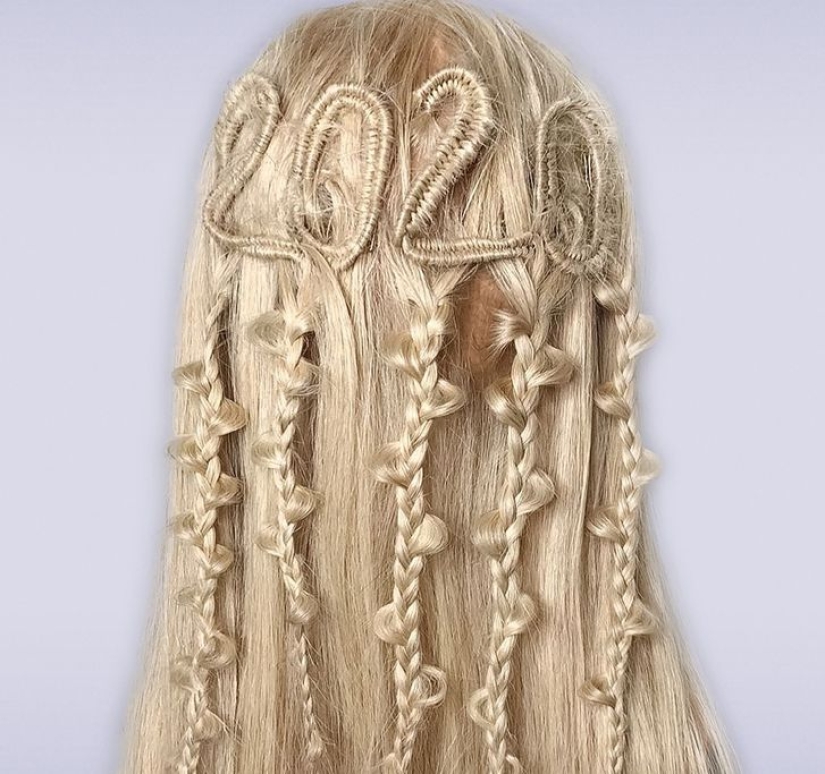 German girl creates mesmerizing hairstyles similar to crochet patterns German girl creates mesmerizing hairstyles similar to crochet patterns