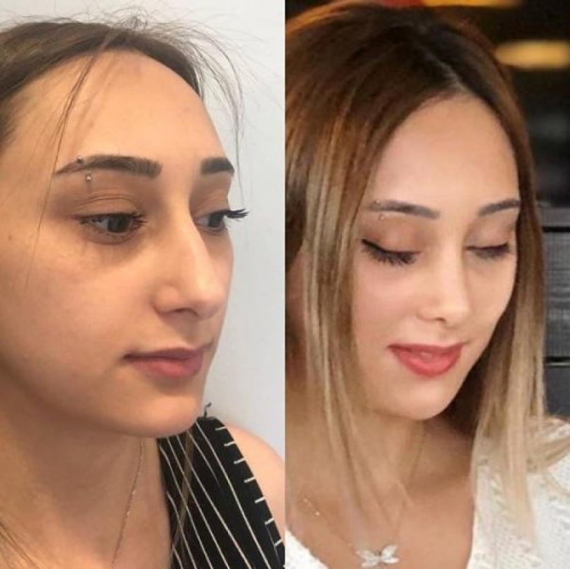 Girls before and after just one change in appearance