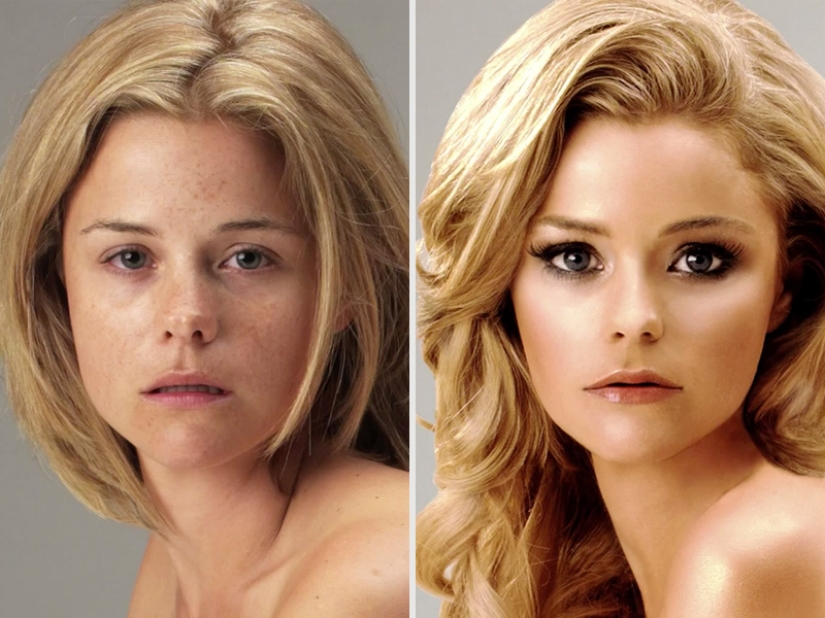Gloss models BEFORE and AFTER photoshop: 10 photos Gloss models BEFORE and AFTER photoshop: 10 photos