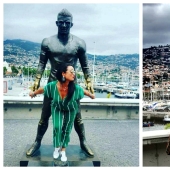"Golden eggs": passionate fans of Cristiano Ronaldo polished the statue of the famous football player