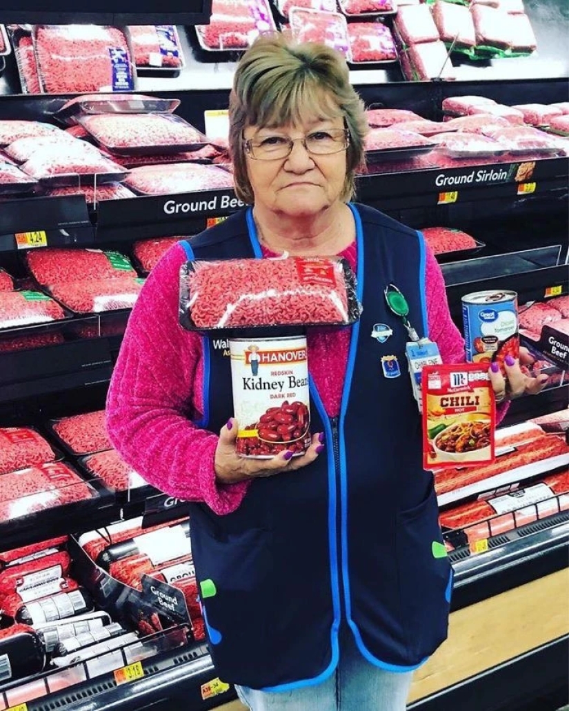 Granny prankster became famous by posing for a Walmart supermarket ad