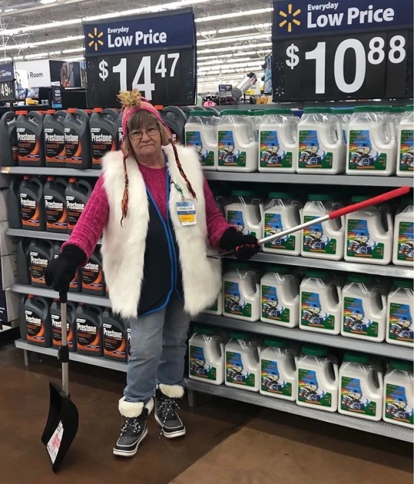 Granny prankster became famous by posing for a Walmart supermarket ad