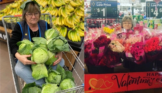 Granny prankster became famous by posing for a Walmart supermarket ad Granny prankster became famous by posing for a Walmart supermarket ad