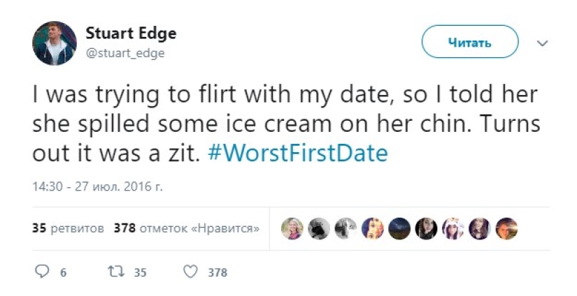 Greed, Infidelity and "Teenage Mutant Ninja Turtles": 18 Tweets about First Dates that will make You Shudder
