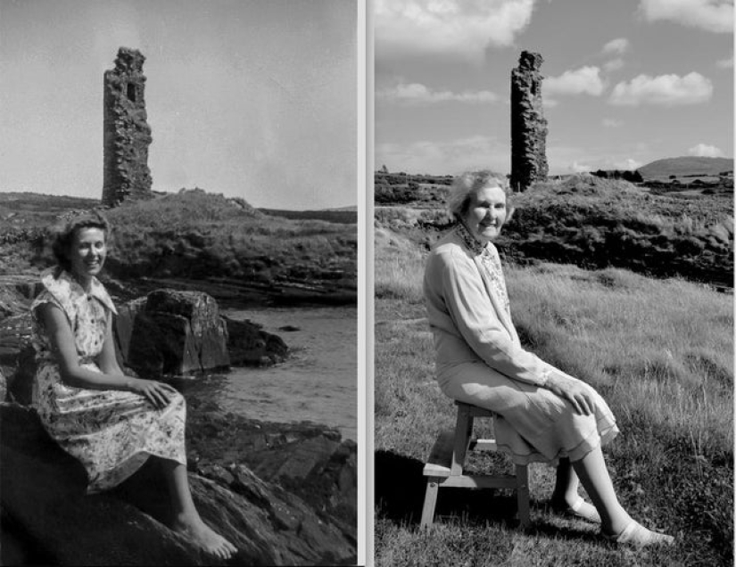 Greetings from the past: people have recreated their old photos