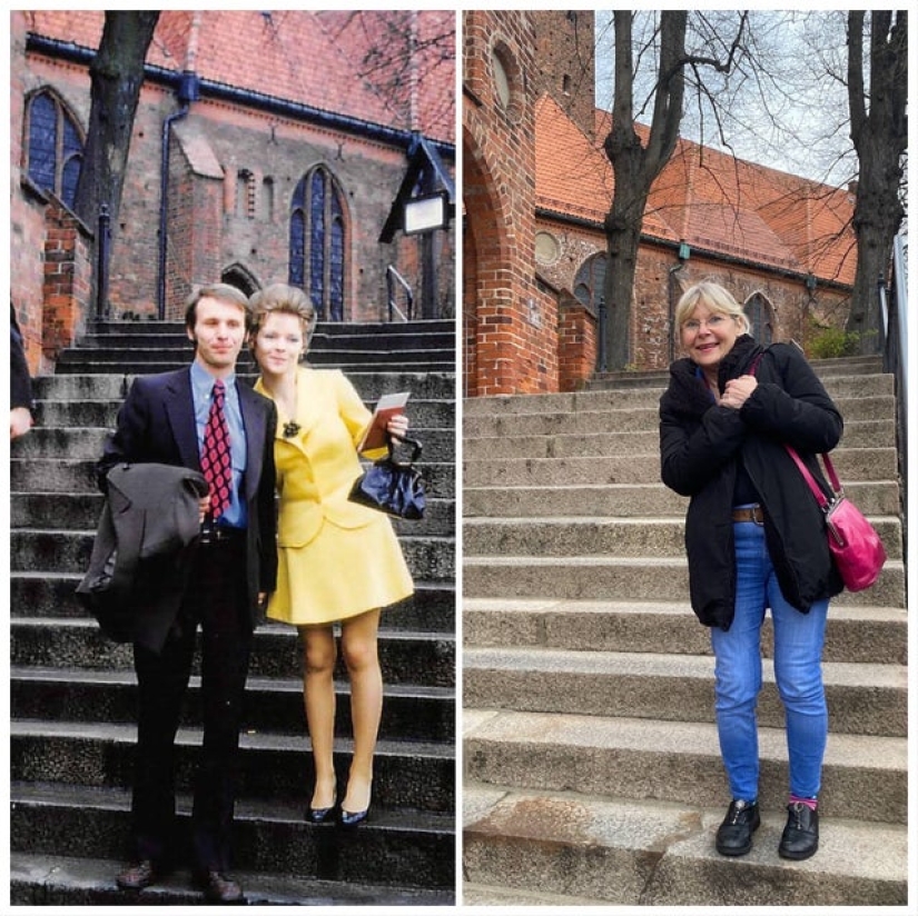 Greetings from the past: people have recreated their old photos